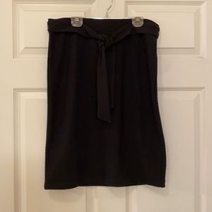 LOFT Black Stretchy Skirt with Belt